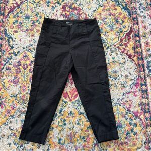 y2k low rise stretchy spandex black capris